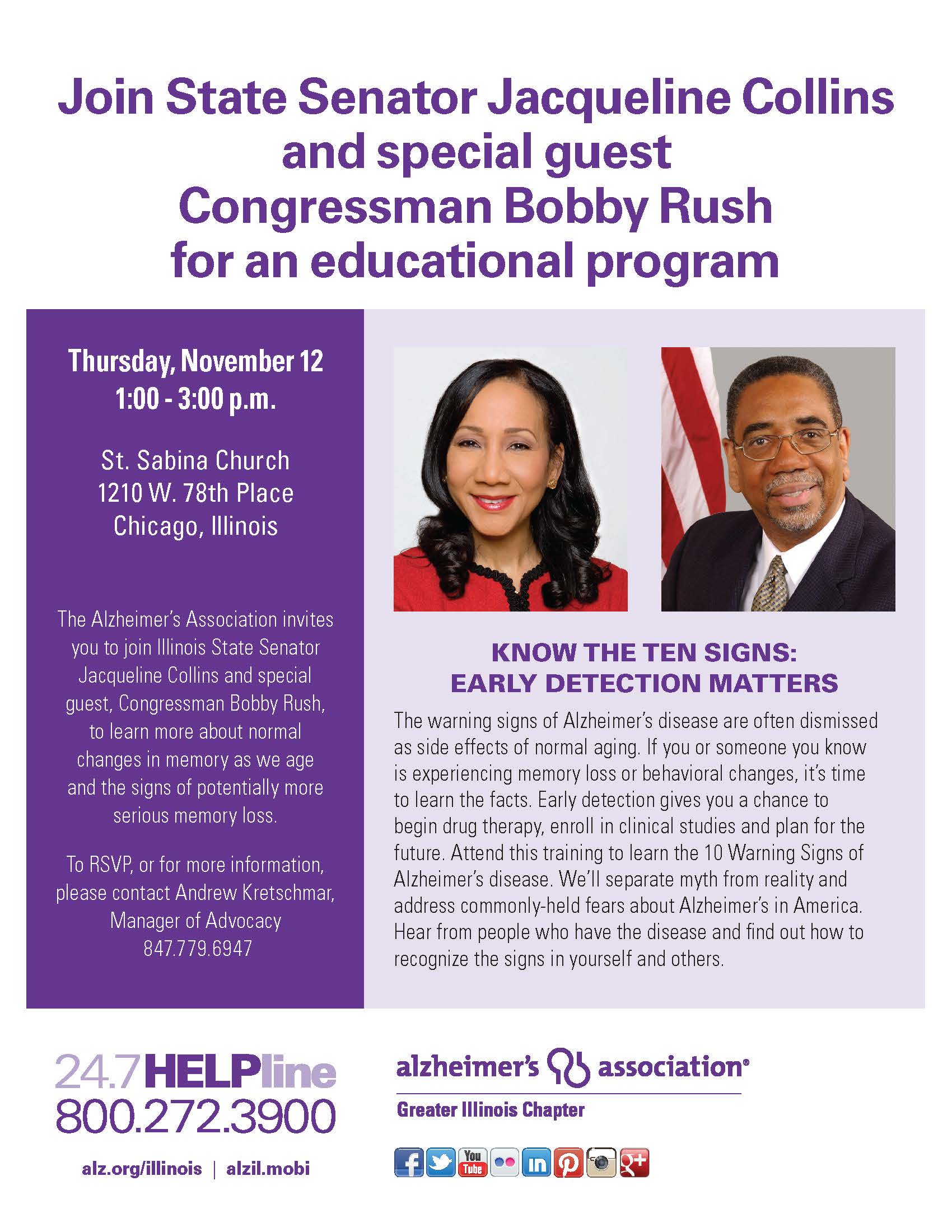Alzheimers event flyer